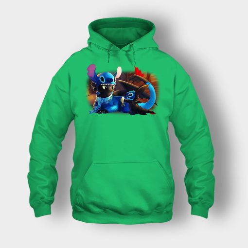 Friends-Toothless-And-Disney-Lilo-And-Stitch-Unisex-Hoodie-Irish-Green