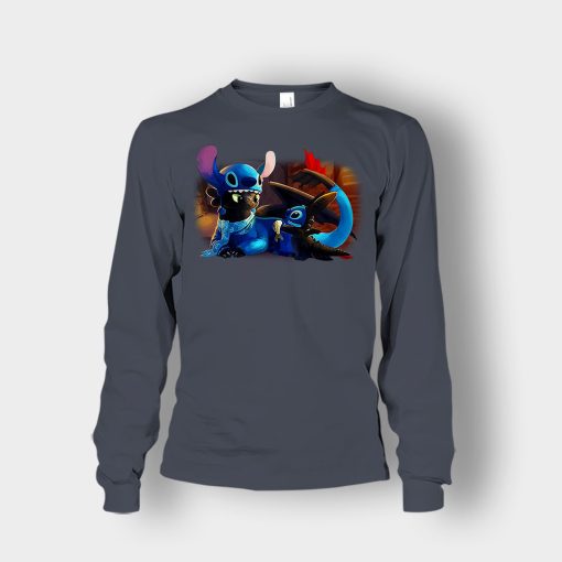 Friends-Toothless-And-Disney-Lilo-And-Stitch-Unisex-Long-Sleeve-Dark-Heather