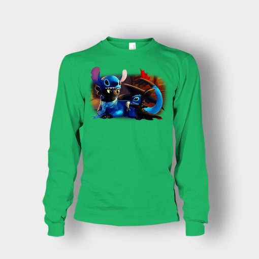 Friends-Toothless-And-Disney-Lilo-And-Stitch-Unisex-Long-Sleeve-Irish-Green