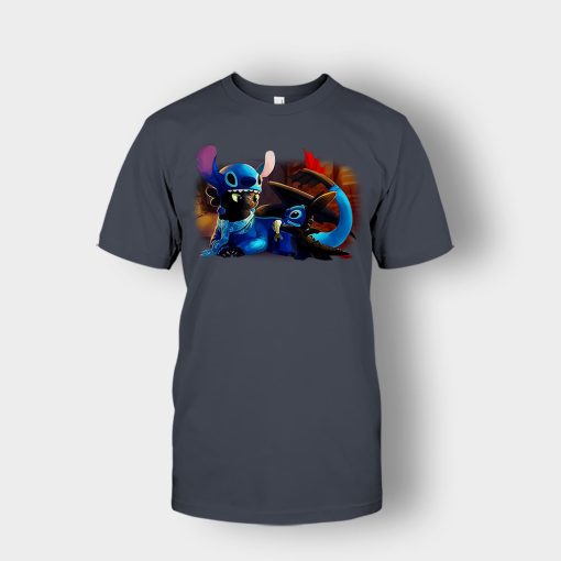 Friends-Toothless-And-Disney-Lilo-And-Stitch-Unisex-T-Shirt-Dark-Heather