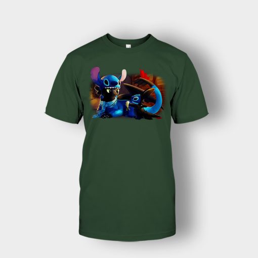 Friends-Toothless-And-Disney-Lilo-And-Stitch-Unisex-T-Shirt-Forest