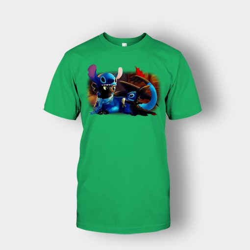 Friends-Toothless-And-Disney-Lilo-And-Stitch-Unisex-T-Shirt-Irish-Green