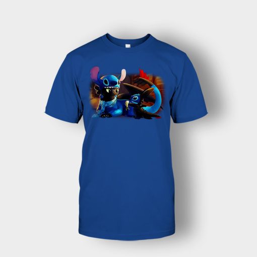 Friends-Toothless-And-Disney-Lilo-And-Stitch-Unisex-T-Shirt-Royal