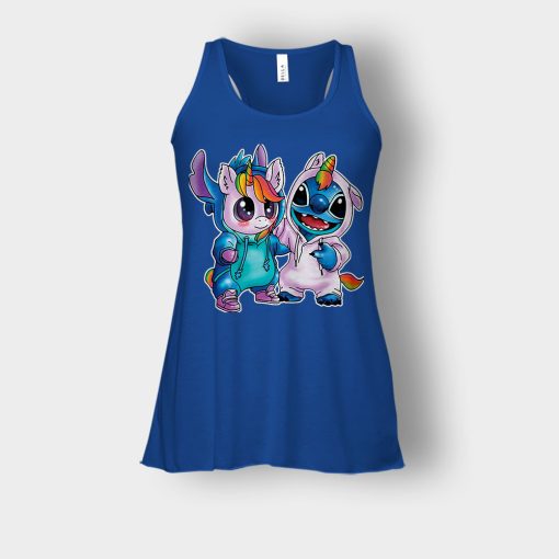 Friends-Unicorn-And-Disney-Lilo-And-Stitch-Bella-Womens-Flowy-Tank-Royal