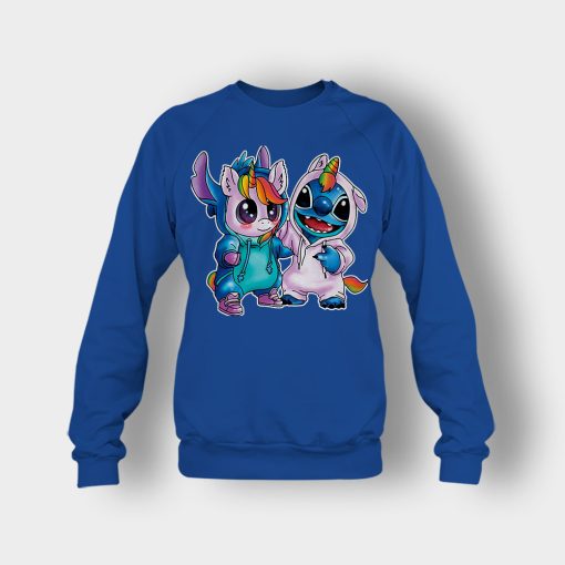 Friends-Unicorn-And-Disney-Lilo-And-Stitch-Crewneck-Sweatshirt-Royal