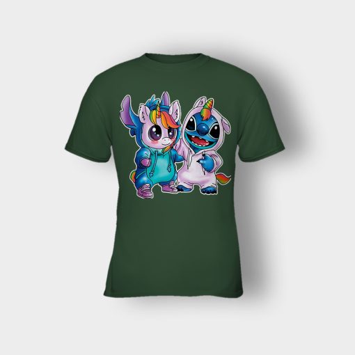 Friends-Unicorn-And-Disney-Lilo-And-Stitch-Kids-T-Shirt-Forest