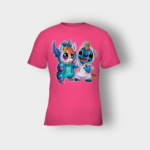 Friends-Unicorn-And-Disney-Lilo-And-Stitch-Kids-T-Shirt-Heliconia