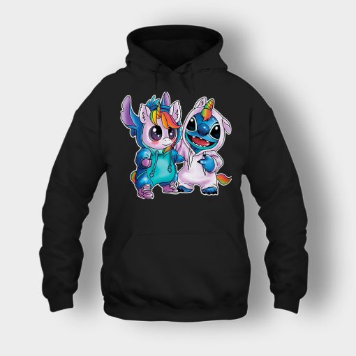 Friends-Unicorn-And-Disney-Lilo-And-Stitch-Unisex-Hoodie-Black