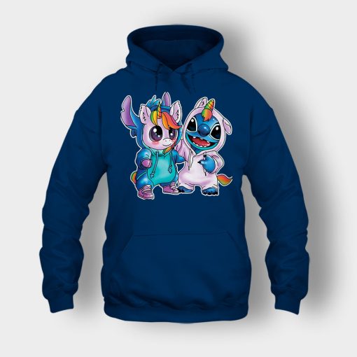 Friends-Unicorn-And-Disney-Lilo-And-Stitch-Unisex-Hoodie-Navy