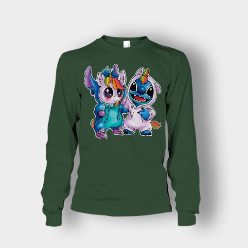 Friends-Unicorn-And-Disney-Lilo-And-Stitch-Unisex-Long-Sleeve-Forest