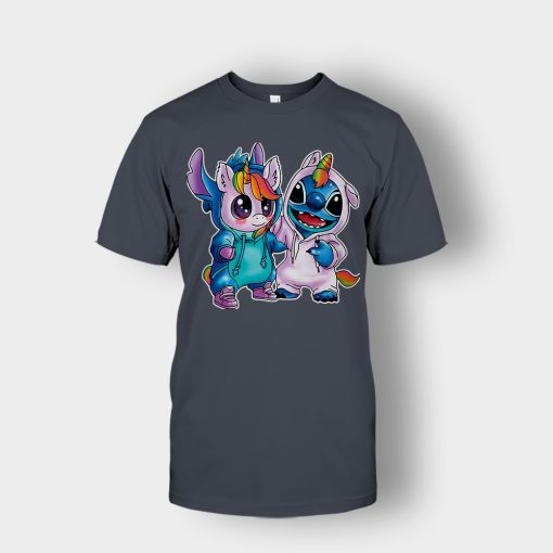 Friends-Unicorn-And-Disney-Lilo-And-Stitch-Unisex-T-Shirt-Dark-Heather