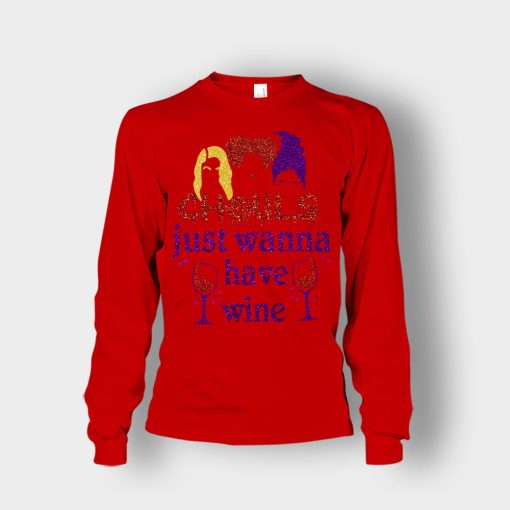 Ghouls-Just-Wanna-Have-Wine-Disney-Hocus-Pocus-Inspired-Unisex-Long-Sleeve-Red
