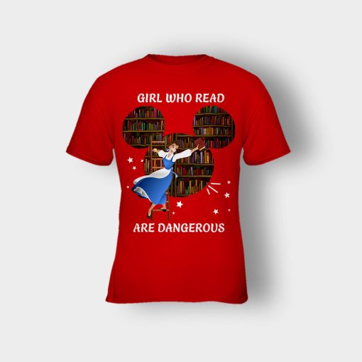 Girls-Who-Read-Disney-Beauty-And-The-Beast-Kids-T-Shirt-Red