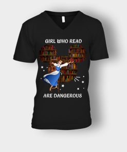 Girls-Who-Read-Disney-Beauty-And-The-Beast-Unisex-V-Neck-T-Shirt-Black