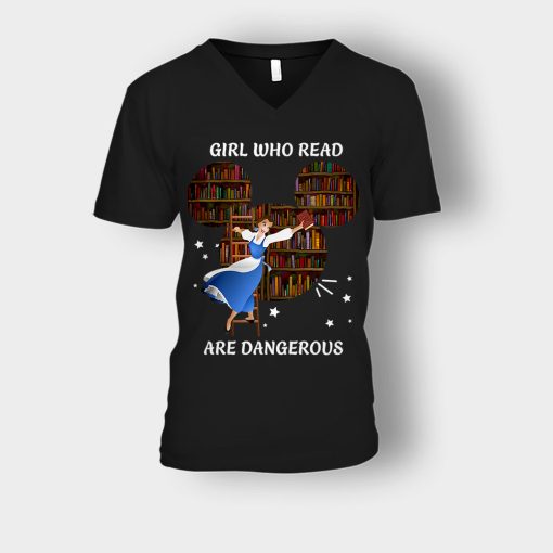 Girls-Who-Read-Disney-Beauty-And-The-Beast-Unisex-V-Neck-T-Shirt-Black