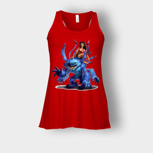 Graphic-Art-Disney-Lilo-And-Stitch-Bella-Womens-Flowy-Tank-Red