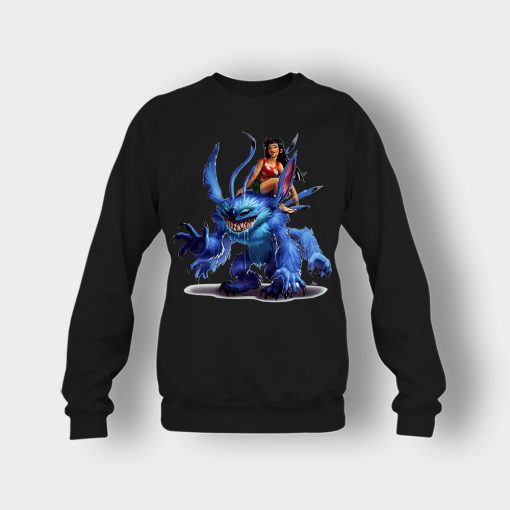 Graphic-Art-Disney-Lilo-And-Stitch-Crewneck-Sweatshirt-Black