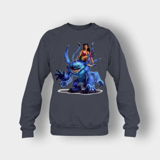 Graphic-Art-Disney-Lilo-And-Stitch-Crewneck-Sweatshirt-Dark-Heather