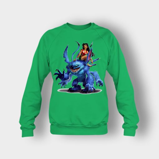 Graphic-Art-Disney-Lilo-And-Stitch-Crewneck-Sweatshirt-Irish-Green