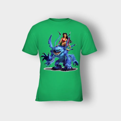 Graphic-Art-Disney-Lilo-And-Stitch-Kids-T-Shirt-Irish-Green