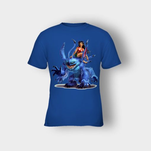 Graphic-Art-Disney-Lilo-And-Stitch-Kids-T-Shirt-Royal