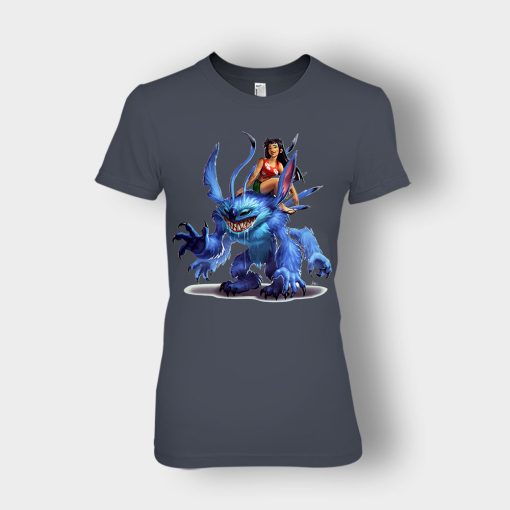 Graphic-Art-Disney-Lilo-And-Stitch-Ladies-T-Shirt-Dark-Heather