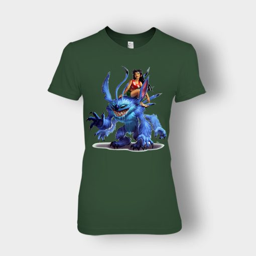 Graphic-Art-Disney-Lilo-And-Stitch-Ladies-T-Shirt-Forest