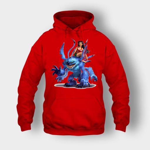 Graphic-Art-Disney-Lilo-And-Stitch-Unisex-Hoodie-Red