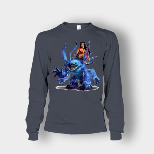 Graphic-Art-Disney-Lilo-And-Stitch-Unisex-Long-Sleeve-Dark-Heather