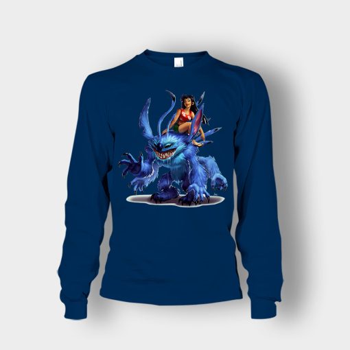 Graphic-Art-Disney-Lilo-And-Stitch-Unisex-Long-Sleeve-Navy