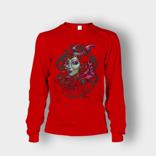 Graphic-Art-Disney-Maleficient-Inspired-Unisex-Long-Sleeve-Red