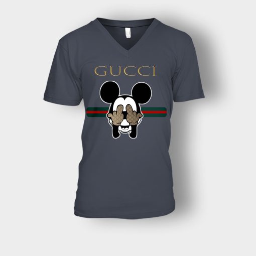 Gucci-Funny-Mickey-Mouse-Disney-Unisex-V-Neck-T-Shirt-Dark-Heather
