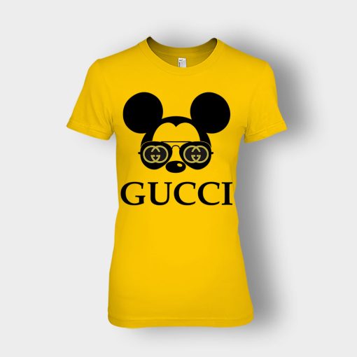 Gucci-Mickey-Mouse-Glasses-Disney-Ladies-T-Shirt-Gold