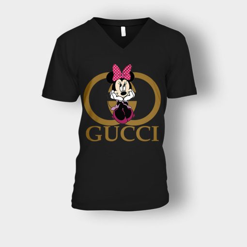 Gucci-Walt-Disney-Minnie-Mouse-Gang-Unisex-V-Neck-T-Shirt-Black