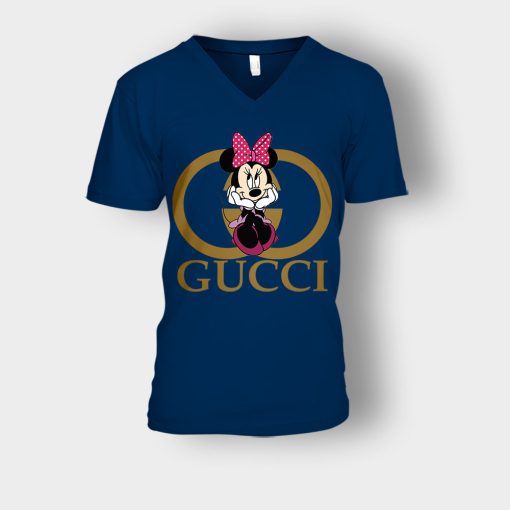 Gucci-Walt-Disney-Minnie-Mouse-Gang-Unisex-V-Neck-T-Shirt-Navy