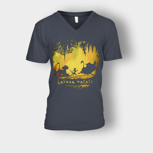 Hakuna-Matata-The-Lion-King-Disney-Inspired-Unisex-V-Neck-T-Shirt-Dark-Heather