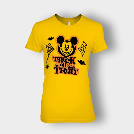 Halloween-Trick-Or-Treat-Disney-Mickey-Inspired-Ladies-T-Shirt-Gold