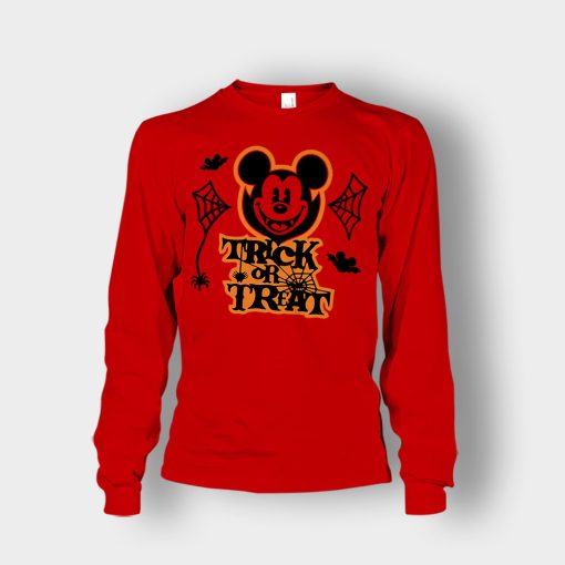Halloween-Trick-Or-Treat-Disney-Mickey-Inspired-Unisex-Long-Sleeve-Red
