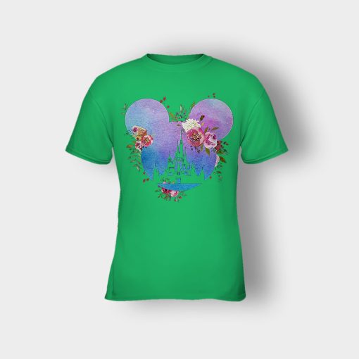 Head-Floral-Disney-Mickey-Inspired-Kids-T-Shirt-Irish-Green