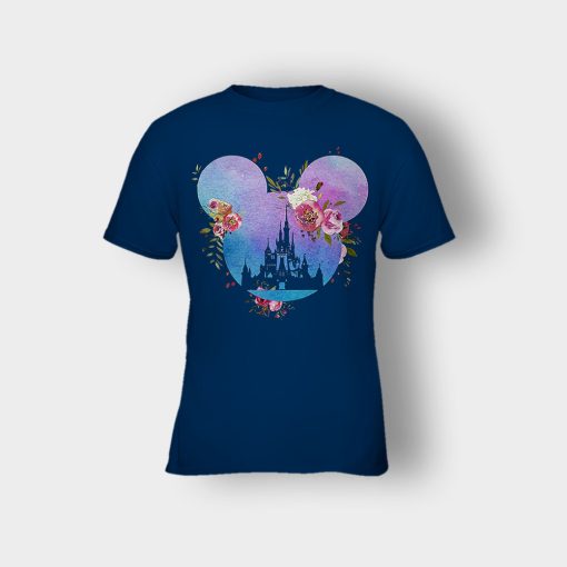 Head-Floral-Disney-Mickey-Inspired-Kids-T-Shirt-Navy