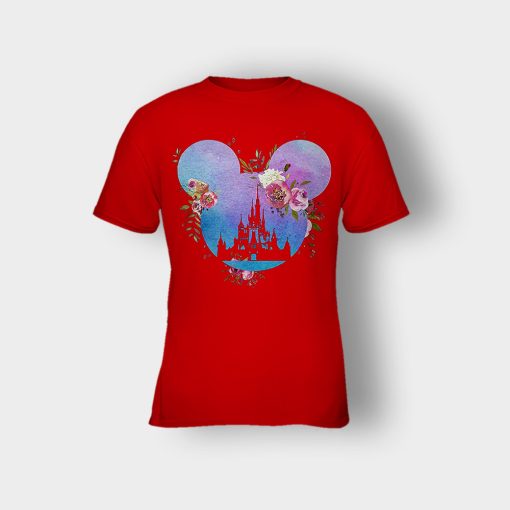 Head-Floral-Disney-Mickey-Inspired-Kids-T-Shirt-Red