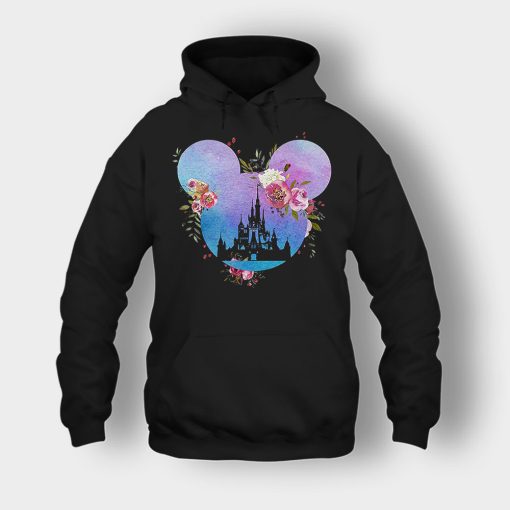 Head-Floral-Disney-Mickey-Inspired-Unisex-Hoodie-Black