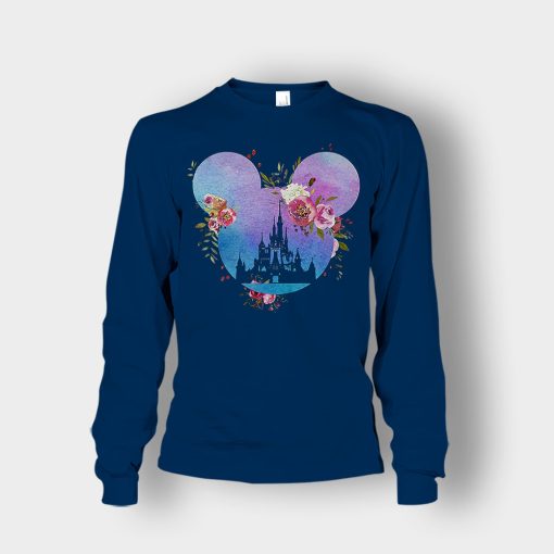 Head-Floral-Disney-Mickey-Inspired-Unisex-Long-Sleeve-Navy