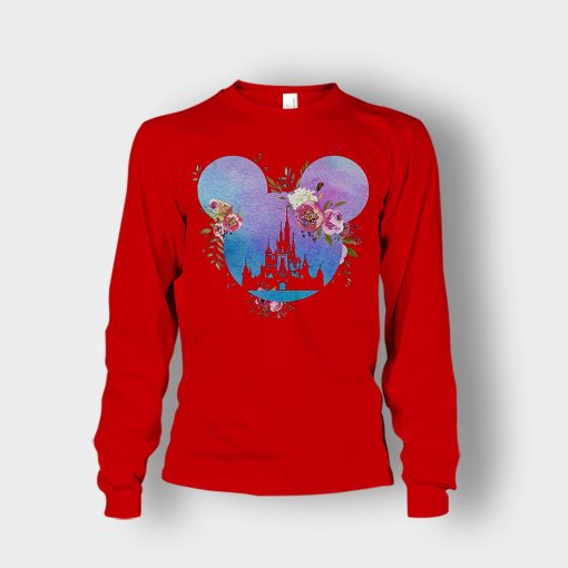 Head-Floral-Disney-Mickey-Inspired-Unisex-Long-Sleeve-Red