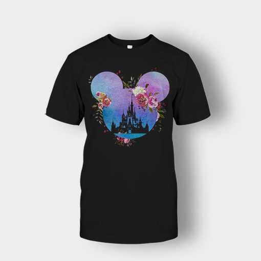 Head-Floral-Disney-Mickey-Inspired-Unisex-T-Shirt-Black