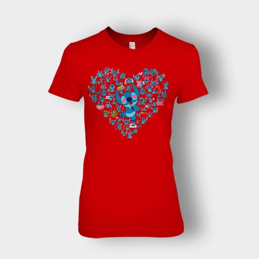 Heart-Lover-Disney-Lilo-And-Stitch-Ladies-T-Shirt-Red