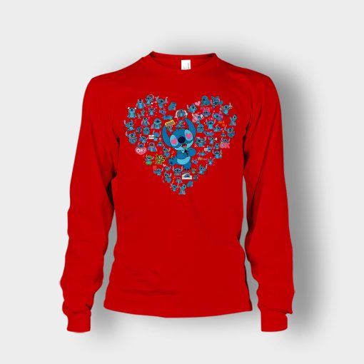 Heart-Lover-Disney-Lilo-And-Stitch-Unisex-Long-Sleeve-Red