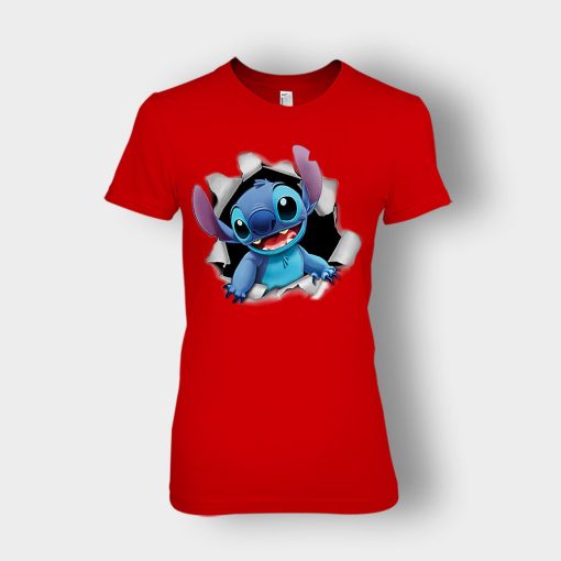 Hello-From-Disney-Lilo-And-Stitch-Ladies-T-Shirt-Red