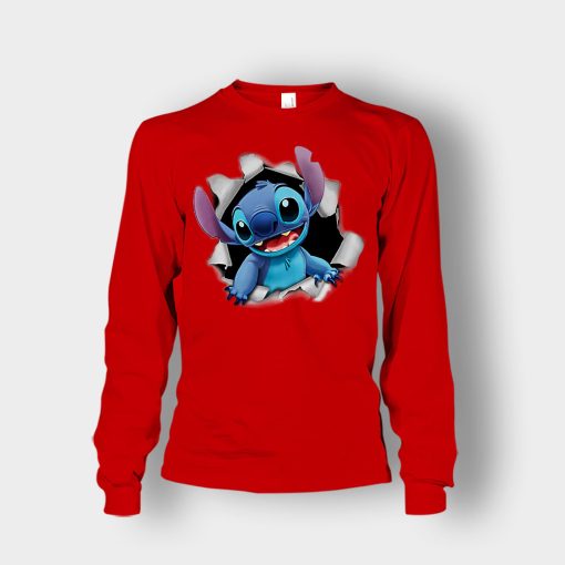 Hello-From-Disney-Lilo-And-Stitch-Unisex-Long-Sleeve-Red