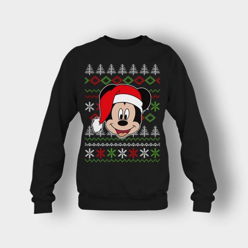 Hello-Xmas-Disney-Mickey-Inspired-Crewneck-Sweatshirt-Black